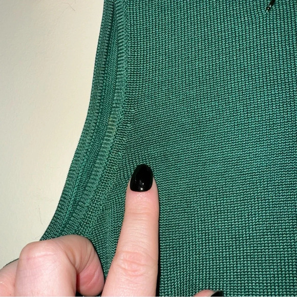 Women’s Vintage Dué Per Dué Brand Silk Green Beaded Tank Top Cardigan Size: XL - Picture 11 of 16